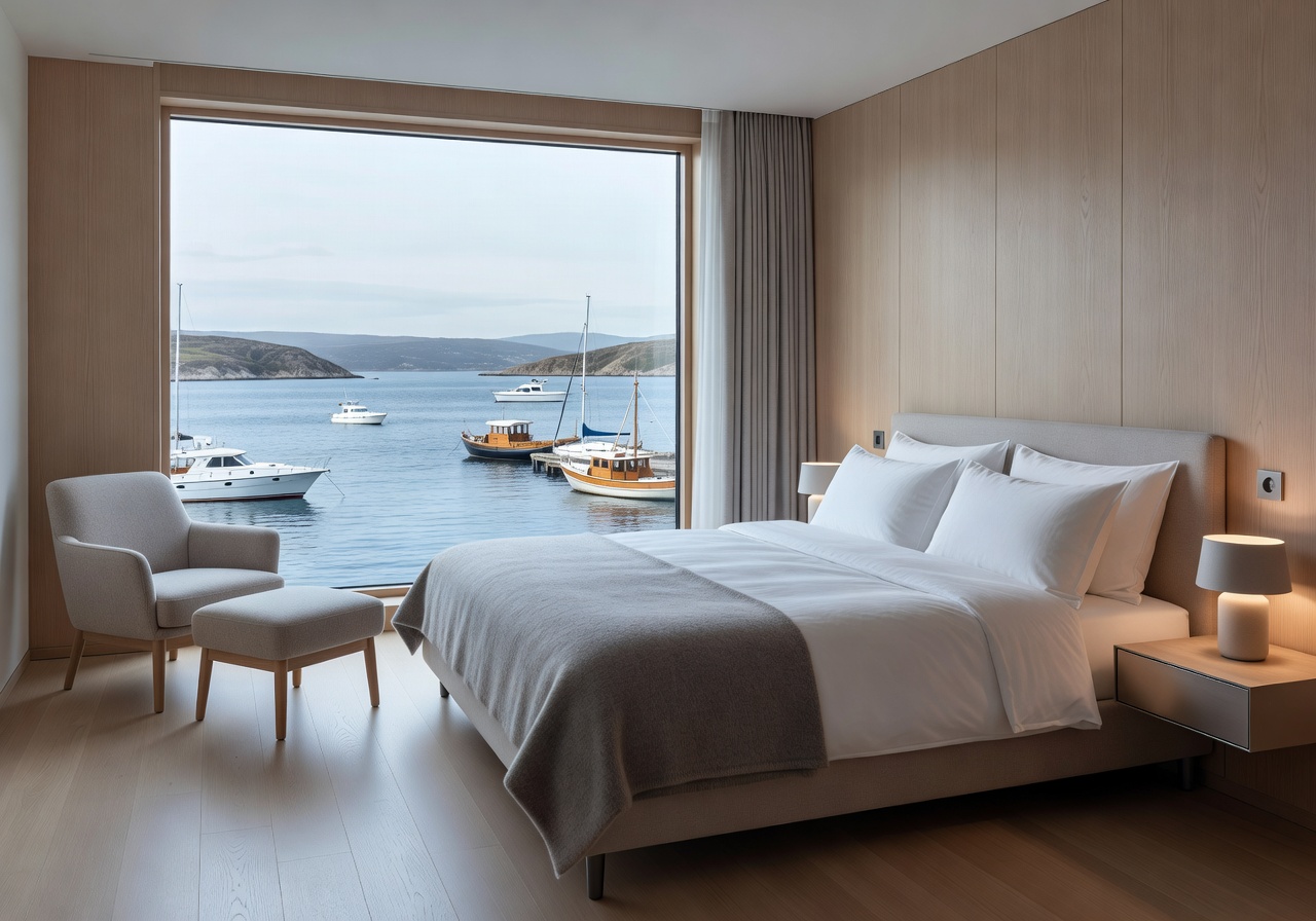 Deluxe Nordic Hotel Room with harbor view