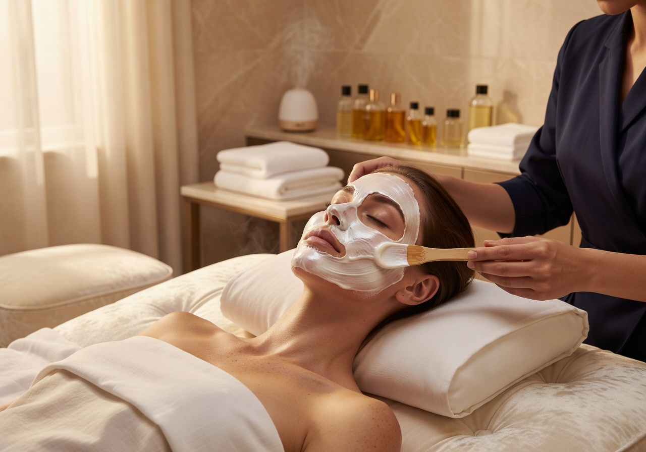Facial spa treatment luxury