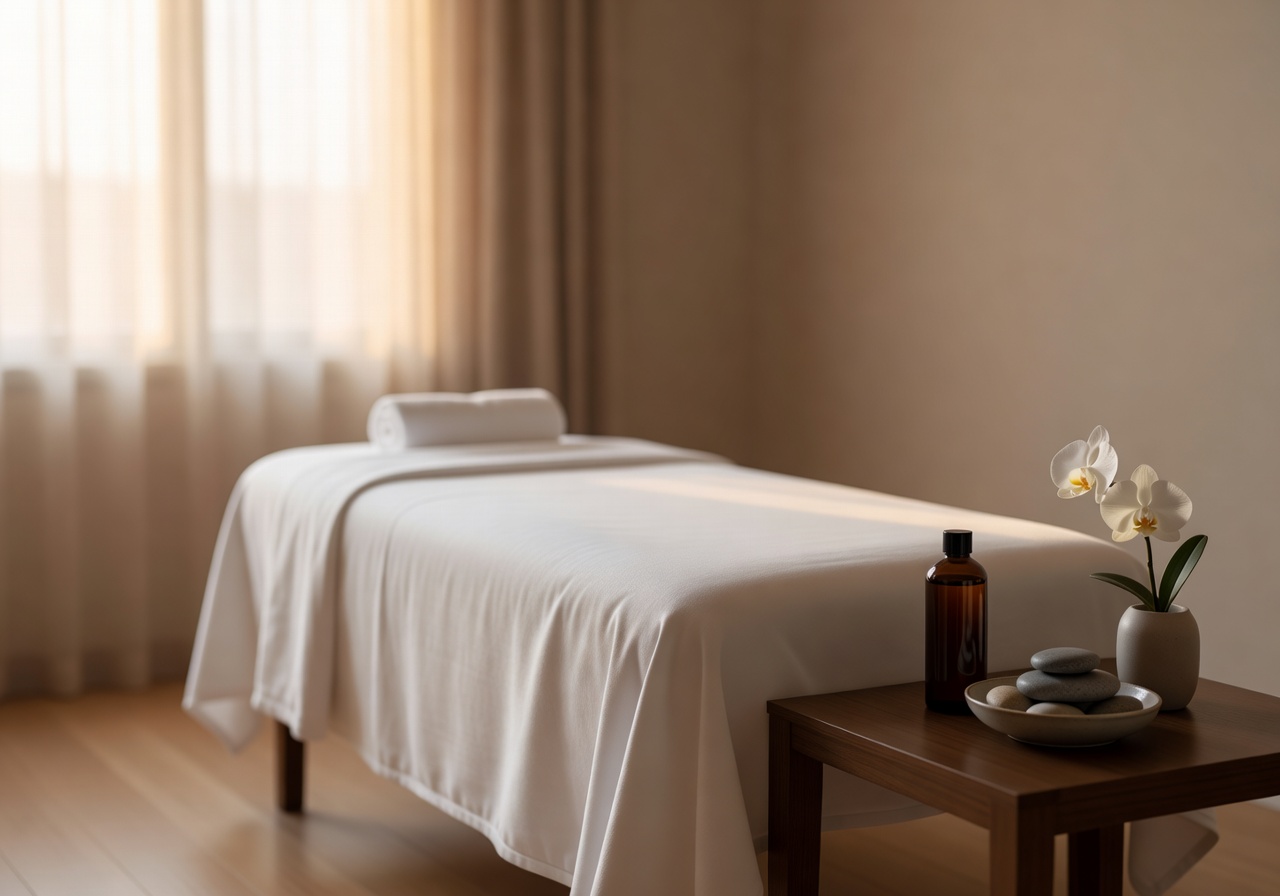 Spa massage treatment room